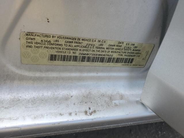3VWHM71K69M087622 - 2009 VOLKSWAGEN JETTA S Gümüş foto 12