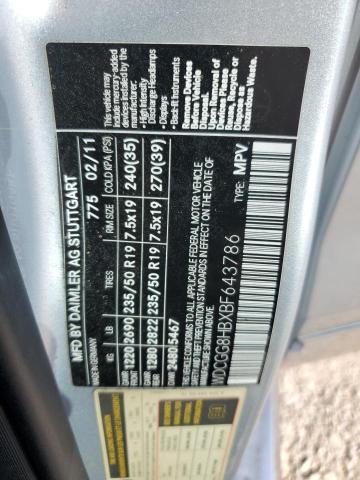 WDCGG8HBXBF643786 - 2011 MERCEDES-BENZ GLK 350 4MATIC SILVER photo 13