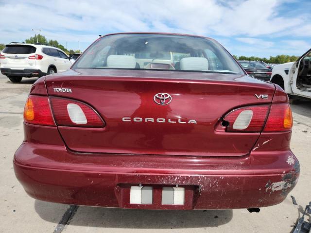1NXBR12E3YZ357038 - 2000 TOYOTA COROLLA VE MAROON photo 6