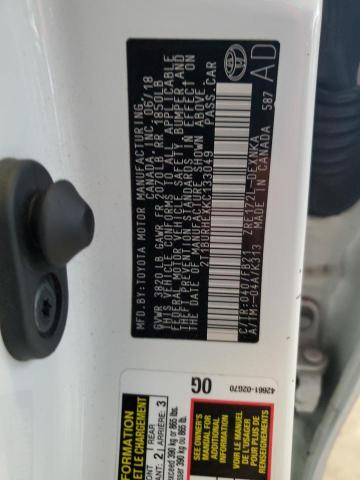 2T1BURHEXKC133049 - 2019 TOYOTA COROLLA L 白色 照片 12