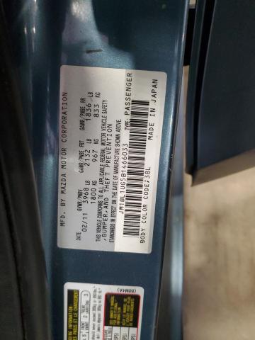 JM1BL1UG5B1466033 - 2011 MAZDA 3 I BLUE photo 12