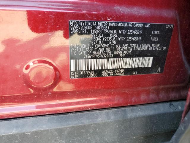 2T3W1RFV5RW329476 - 2024 TOYOTA RAV4 XLE RED photo 25