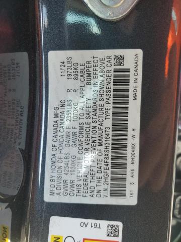 2HGFE4F8XSH316473 - 2025 HONDA CIVIC SPORT 石墨色 照片 13