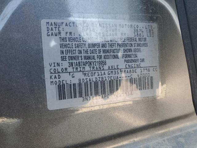 3N1AB7AP0KY219958 - 2019 NISSAN SENTRA S GRAY photo 23