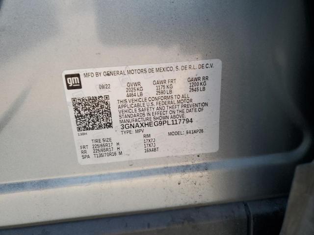 3GNAXHEG9PL117794 - 2023 CHEVROLET EQUINOX LS GRAY photo 13