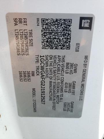 1GCWGAFG2J1912527 - 2018 CHEVROLET EXPRESS G2500 WHITE photo 13