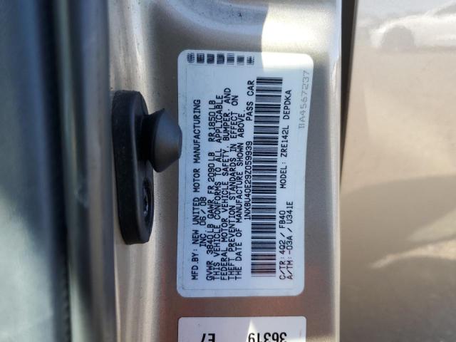 1NXBU40E29Z059939 - 2009 TOYOTA COROLLA BASE Dorado foto 12