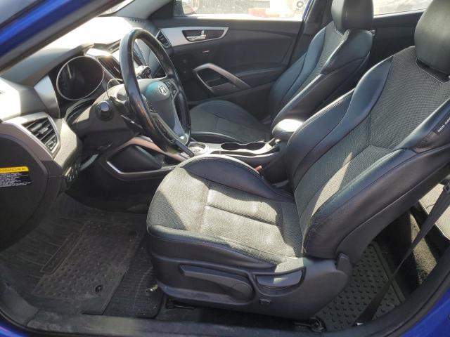 KMHTC6AD1FU220947 - 2014 HYUNDAI VELOSTER BLUE photo 7