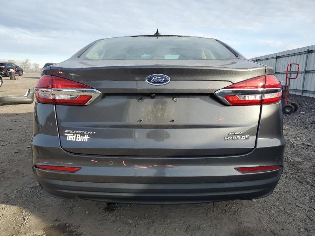 3FA6P0MU1KR137122 - 2019 FORD FUSION SEL GRAY photo 6