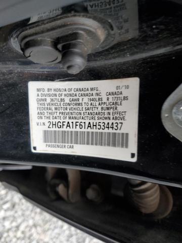2HGFA1F61AH534437 - 2010 HONDA CIVIC LX-S Qara foto 13