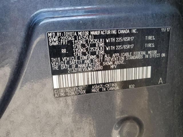 2T3ZFREV9JW426880 - 2018 TOYOTA RAV4 LE Gris photo 13