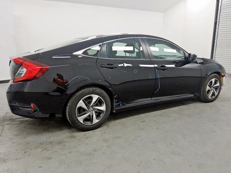2HGFC2F6XLH501441 - 2020 HONDA CIVIC LX BLACK photo 3