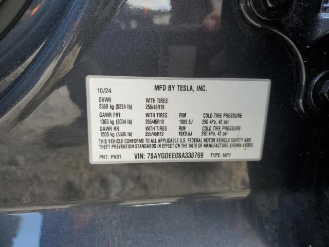 7SAYGDEE0SA338769 - 2025 TESLA MODEL Y Grau Foto 13