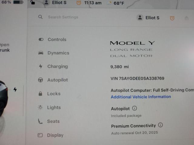 7SAYGDEE0SA338769 - 2025 TESLA MODEL Y Grau Foto 9