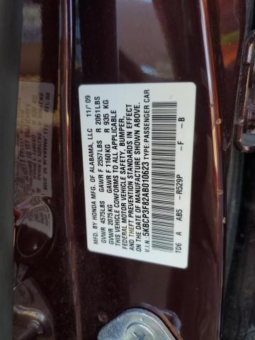 5KBCP3F82AB010623 - 2010 HONDA ACCORD EXL 紫色 照片 12