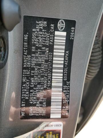 4T1BK36B77U171002 - 2007 TOYOTA AVALON XL Boz foto 12