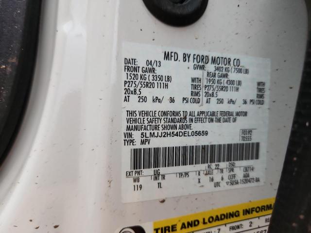 5LMJJ2H54DEL05659 - 2013 LINCOLN NAVIGATOR WHITE photo 13