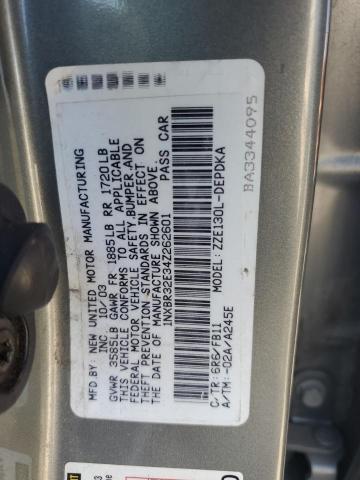 1NXBR32E34Z262601 - 2004 TOYOTA COROLLA CE Argent photo 13