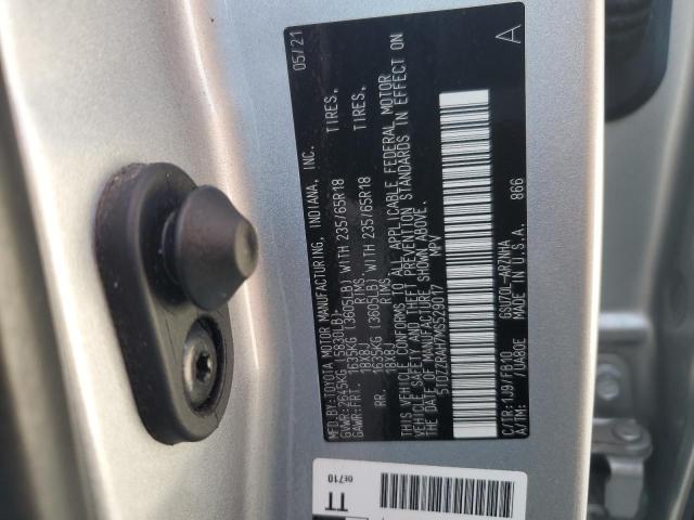 5TDZZRAH7MS529017 - 2021 TOYOTA HIGHLANDER L SILVER photo 13