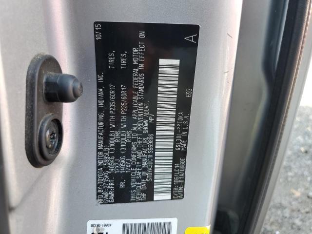 5TDYK3DC1FS669886 - 2015 TOYOTA SIENNA XLE Արծաթագույն լուսանկար 13