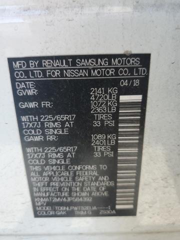 KNMAT2MV4JP584392 - 2018 NISSAN ROGUE S Biały zdjęcie 13