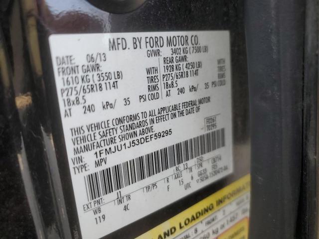 1FMJU1J53DEF59295 - 2013 FORD EXPEDITION XLT BLACK photo 13