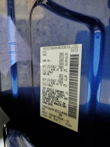 5N1BT3AA2PC811490 - 2023 NISSAN ROGUE S 蓝色 照片 14