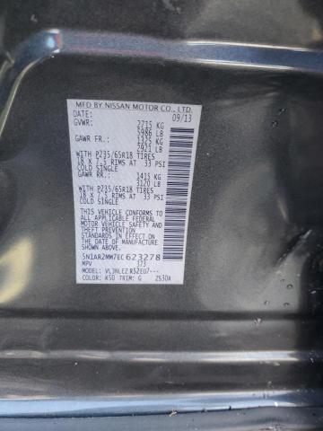 5N1AR2MM7EC623278 - 2014 NISSAN PATHFINDER S ნაცრისფერი ფოტო 13