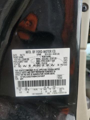 1FMCU0D70BKC61057 - 2011 FORD ESCAPE XLT BLACK photo 12