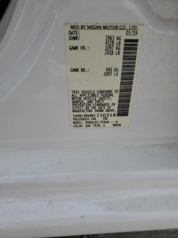 1N4BL4BV8KC250318 - 2019 NISSAN ALTIMA S Blanc photo 12