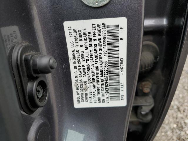 19XFB2F85FE220666 - 2015 HONDA CIVIC EX 灰色 照片 12