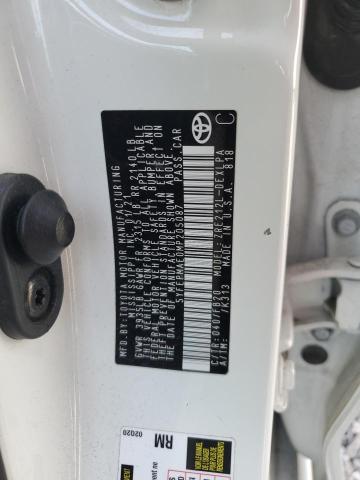 5YFEPMAE0MP205087 - 2021 TOYOTA COROLLA LE Blanc photo 12