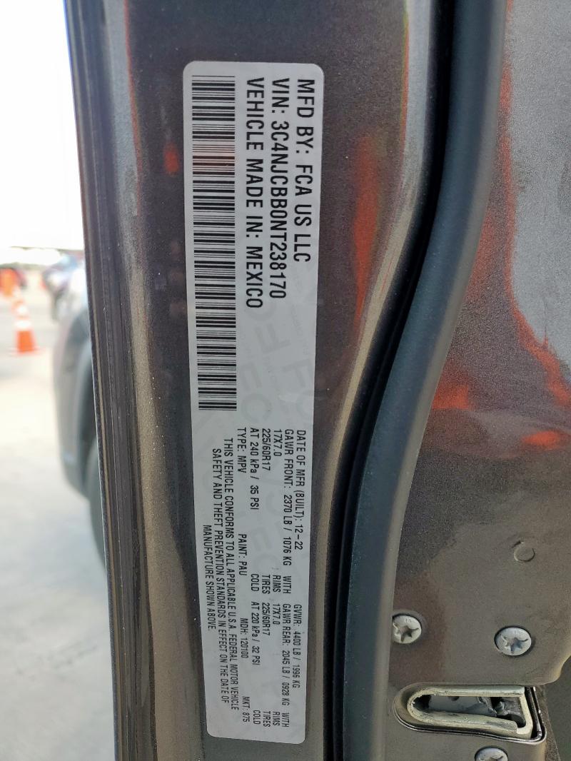 3C4NJCBB0NT238170 - 2022 JEEP COMPASS LATITUDE 黑色 照片 13