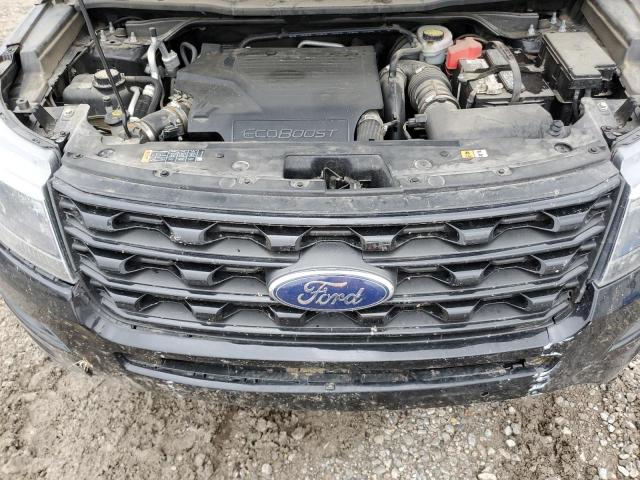 1FM5K8GT9HGD97270 - 2017 FORD EXPLORER SPORT Schwarz Foto 12