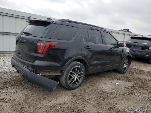 1FM5K8GT9HGD97270 - 2017 FORD EXPLORER SPORT Schwarz Foto 3