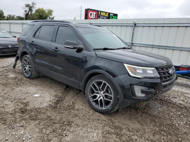 1FM5K8GT9HGD97270 - 2017 FORD EXPLORER SPORT Schwarz Foto 4