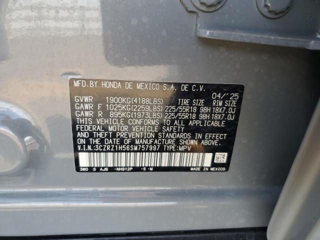 3CZRZ1H56SM757997 - 2025 HONDA HR-V SPORT GRAY photo 13