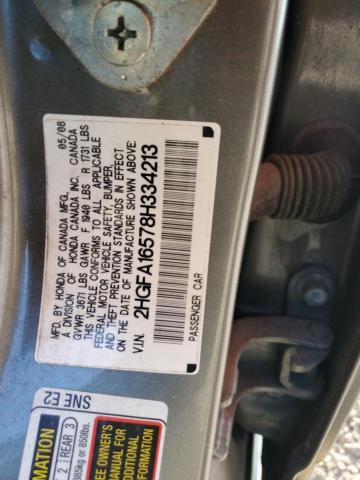 2HGFA16578H334213 - 2008 HONDA CIVIC LX GRAY photo 21