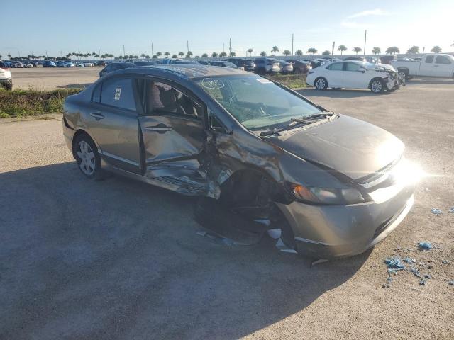 2HGFA16578H334213 - 2008 HONDA CIVIC LX GRAY photo 6