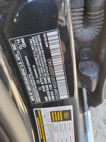 55SWF4KB9FU039340 - 2015 MERCEDES-BENZ C 300 4MATIC BLACK photo 12