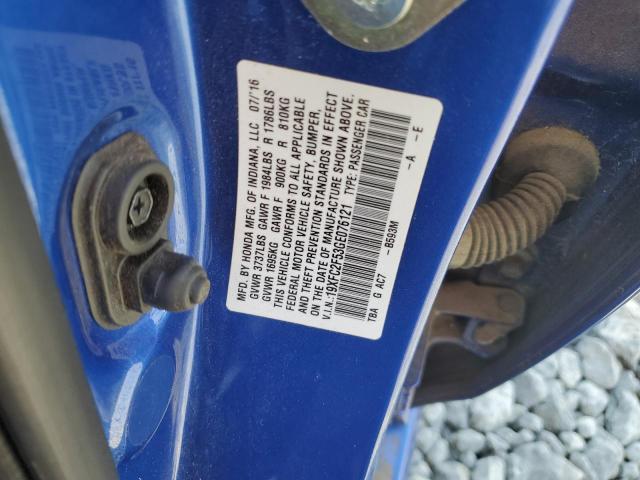 19XFC2F53GE076121 - 2016 HONDA CIVIC LX BLUE photo 12