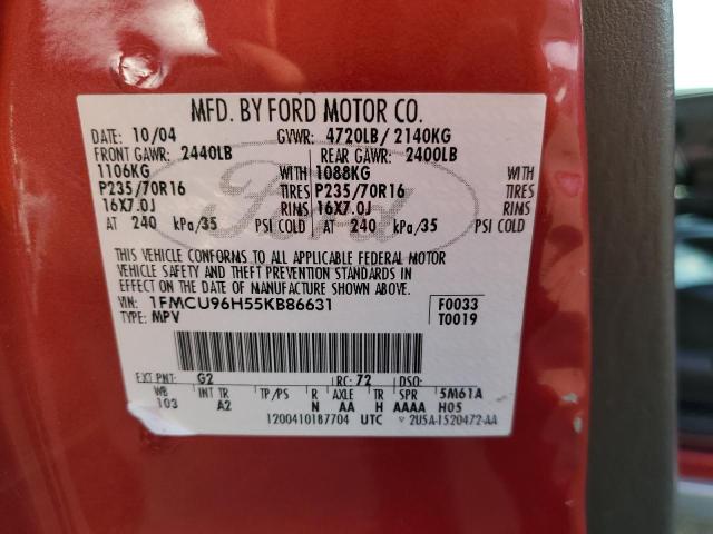 1FMCU96H55KB86631 - 2005 FORD ESCAPE HEV BURGUNDY photo 13