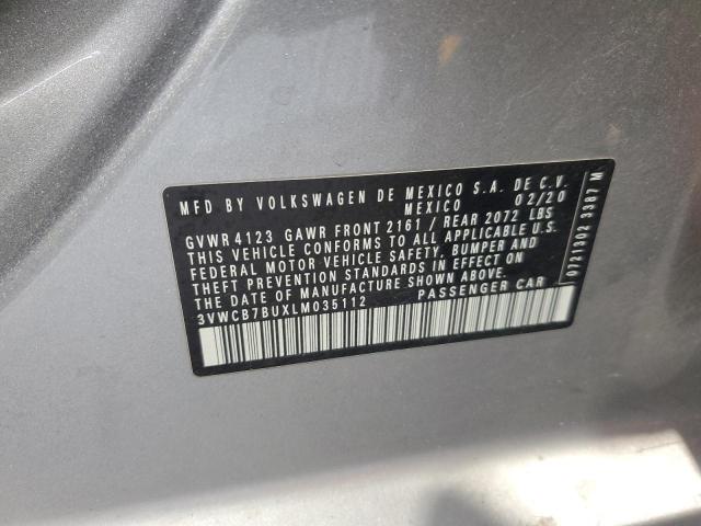 3VWCB7BUXLM035112 - 2020 VOLKSWAGEN JETTA S SILVER photo 13