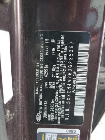 5XXGN4A76DG225367 - 2013 KIA OPTIMA EX BURGUNDY photo 12