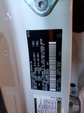 JTEVA5BR5S5009659 - 2025 TOYOTA 4RUNNER SR5 WHITE photo 13