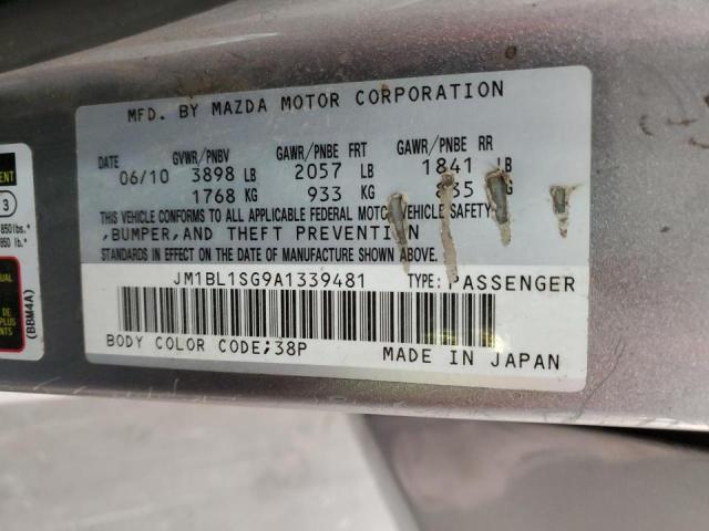 JM1BL1SG9A1339481 - 2010 MAZDA 3 I SILVER photo 12
