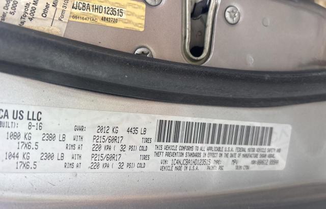 1C4NJCBA1HD123515 - 2017 JEEP COMPASS SPORT Silber Foto 10