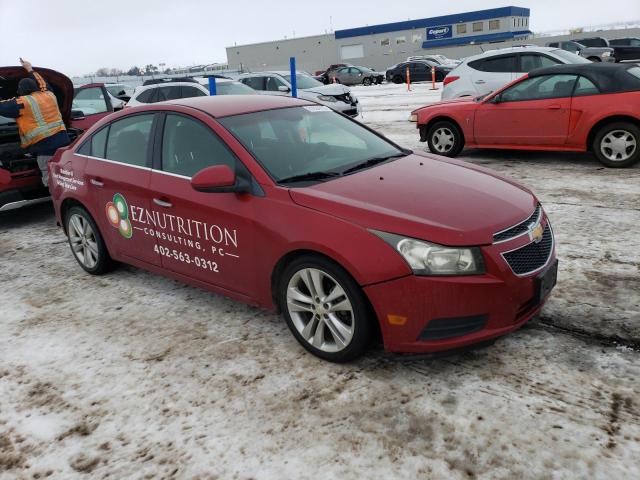 1G1PH5S96B7134188 - 2011 CHEVROLET CRUZE LTZ RED photo 4