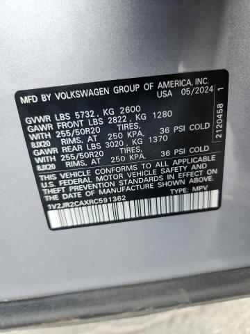1V2JR2CAXRC591362 - 2024 VOLKSWAGEN ATLAS SE Серый фото 14