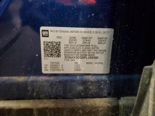 3GNAXSEG0PL199380 - 2023 CHEVROLET EQUINOX LS BLUE photo 13